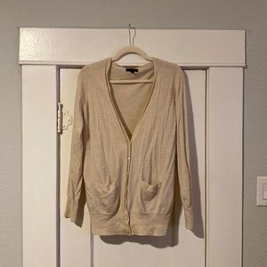 Cream J.Crew Button Down Cardigan - 100% Merino Wool